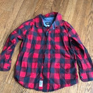 OshKosh red buffalo plaid shirt